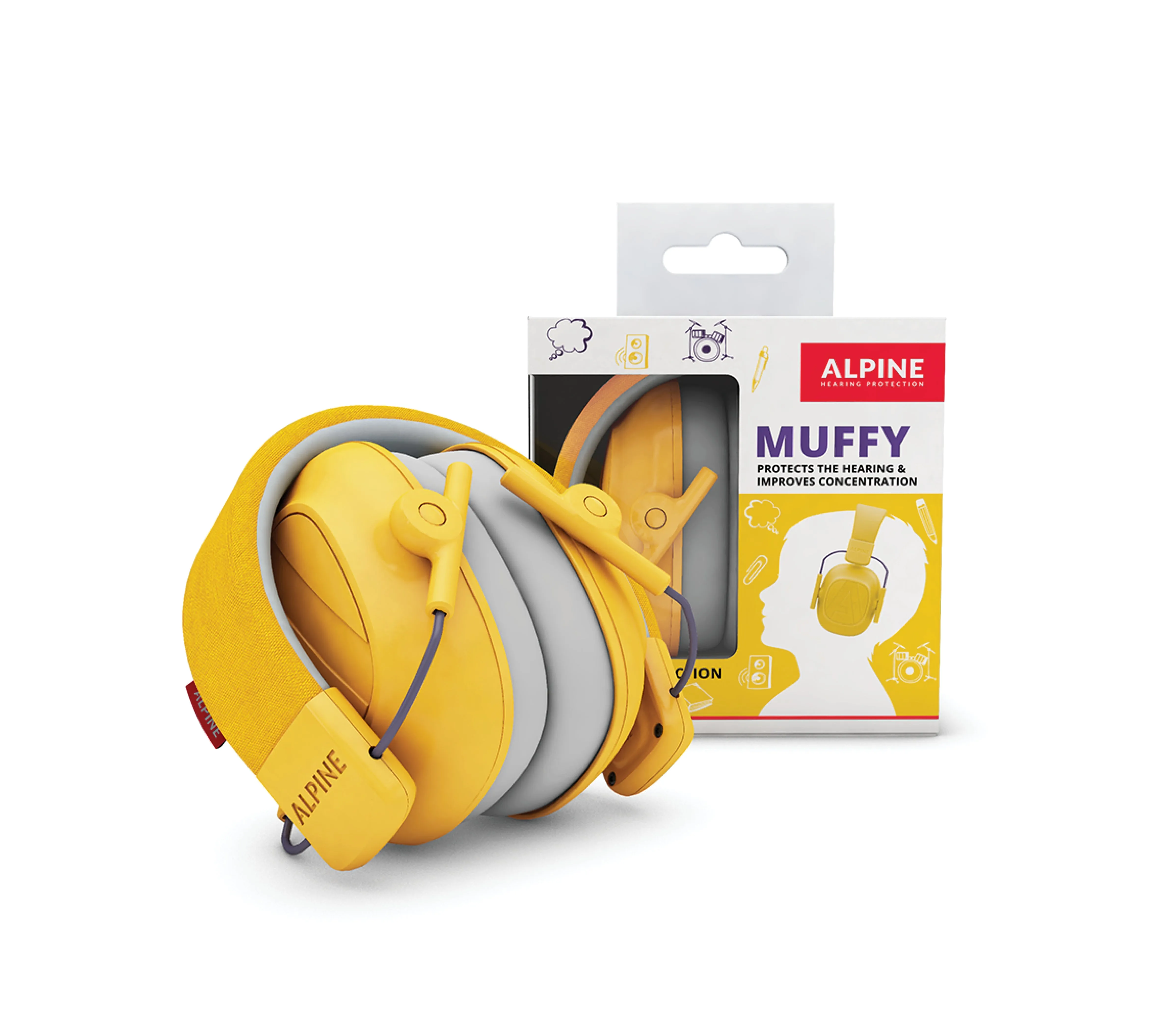 ALPINE Earmuffy For Kids - Yellow