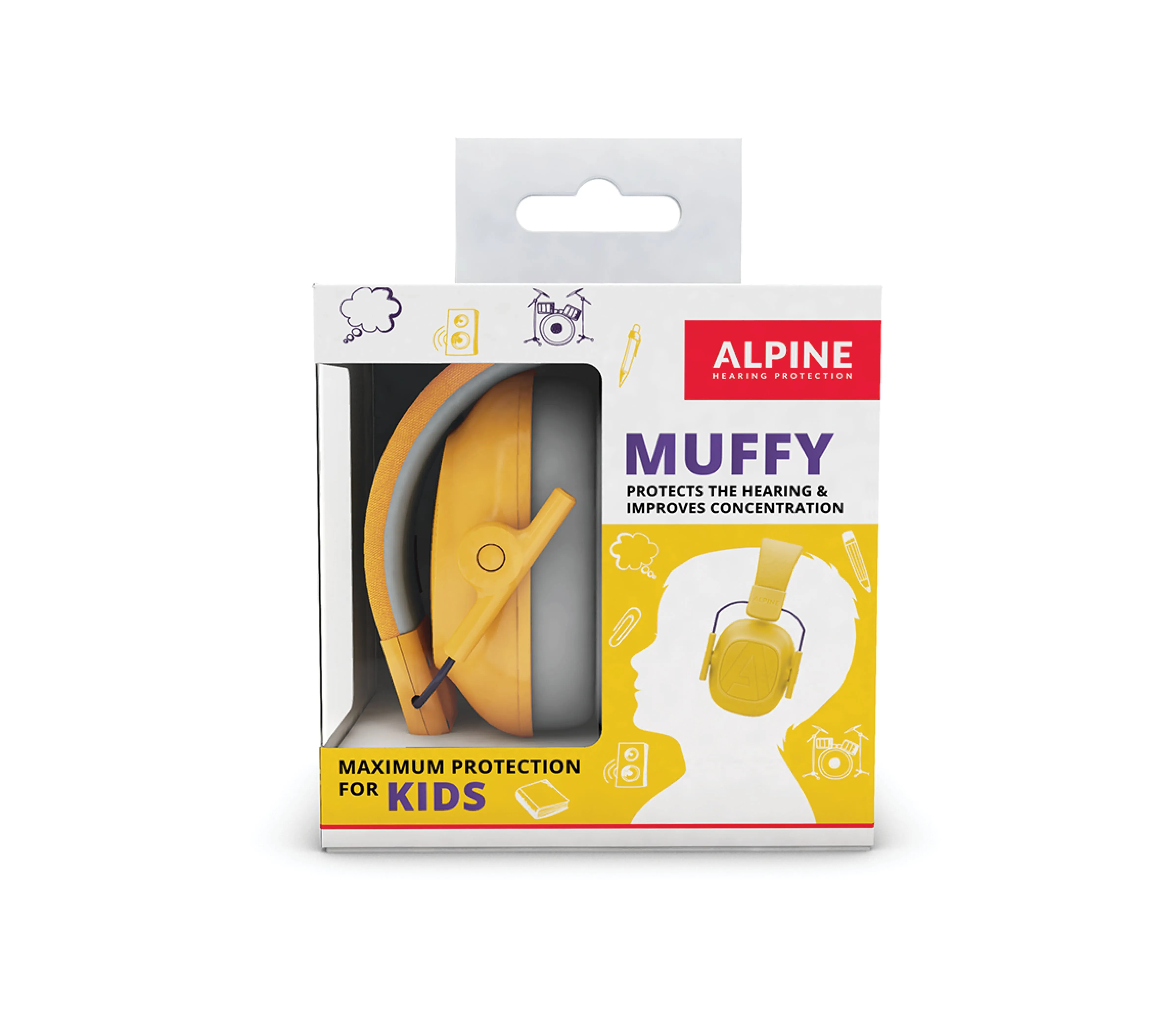 ALPINE Earmuffy For Kids - Yellow