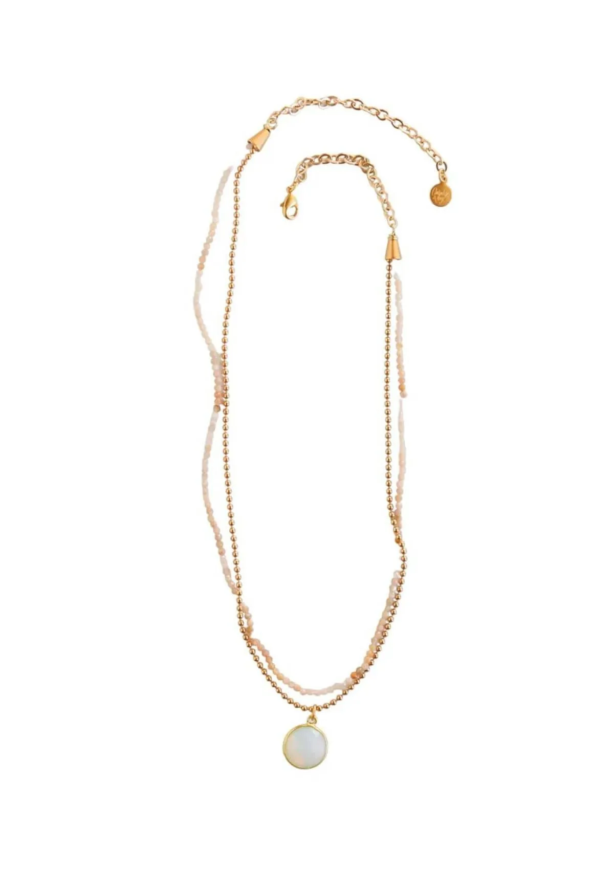 Avery Double Strand Necklace - White