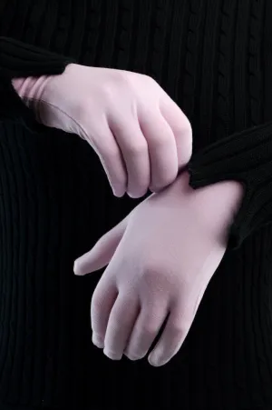 Bamboo Gloves, Pastel Pink