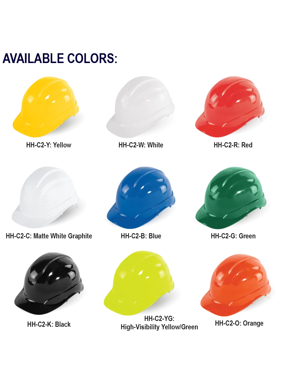 Bullhead Safety™ Head Protection Orange Unvented Cap Style Hard Hat With Six-Point Ratchet Suspension - HH-C2-O