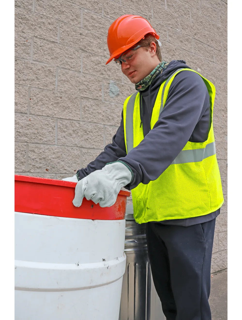 Bullhead Safety™ Head Protection Orange Unvented Cap Style Hard Hat With Six-Point Ratchet Suspension - HH-C2-O
