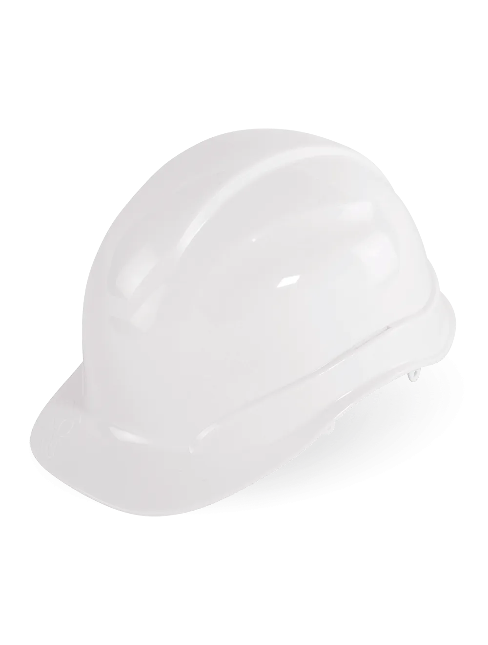 Bullhead Safety™ Head Protection White Unvented Cap Style Hard Hat With Six-Point Slide Lock Suspension - HH-C1-W