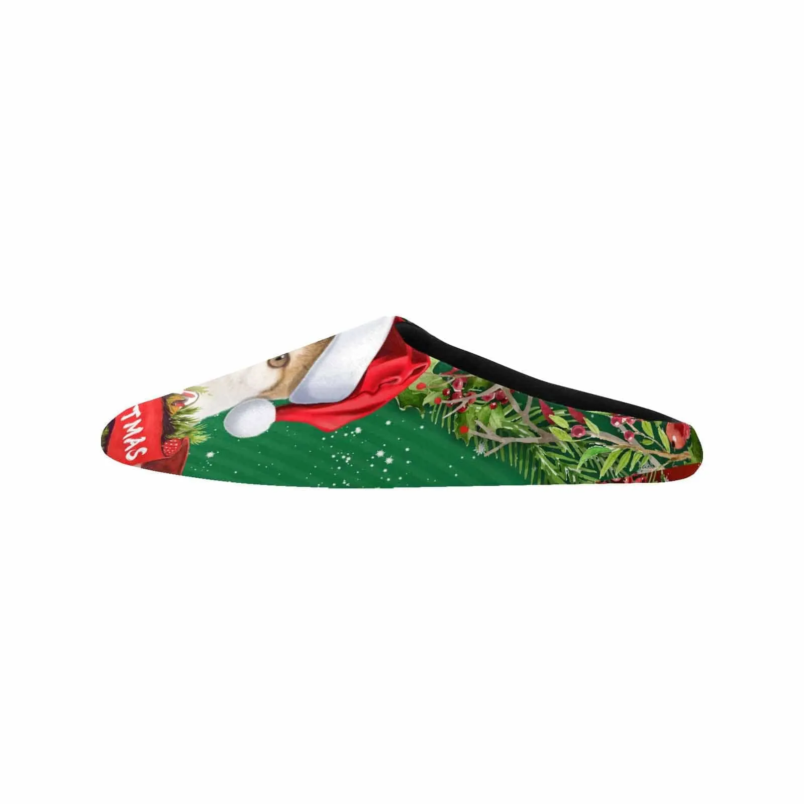Couple Gift Red Green Custom Pet Cat Photo All Over Print Personalized Non-Slip Cotton Slippers For Girlfriend Boyfriend