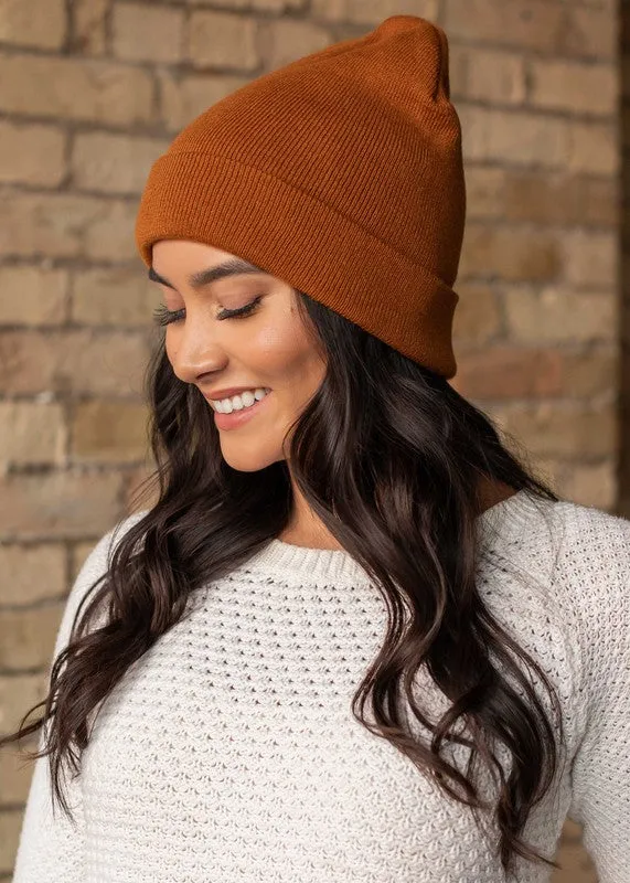 Cuffed Slouchy Knit Beanie (Panache)