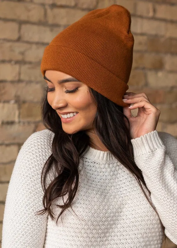 Cuffed Slouchy Knit Beanie (Panache)