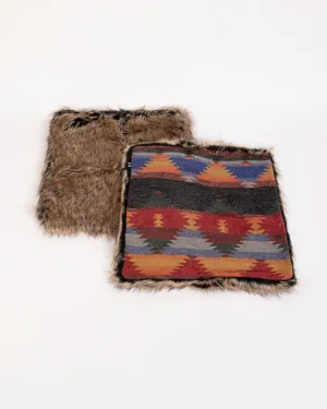 Dire Wolf Faux Fur Pillow Covers  |  Set of 2