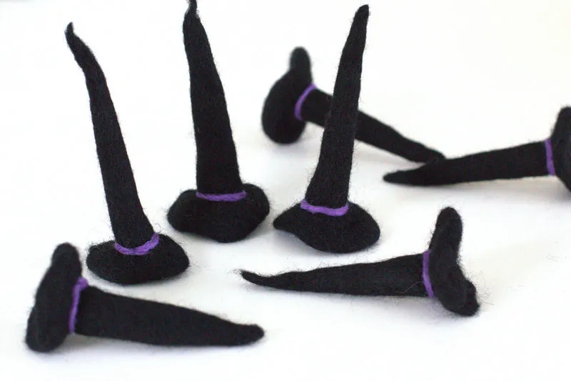 Felt Halloween Witch Hats