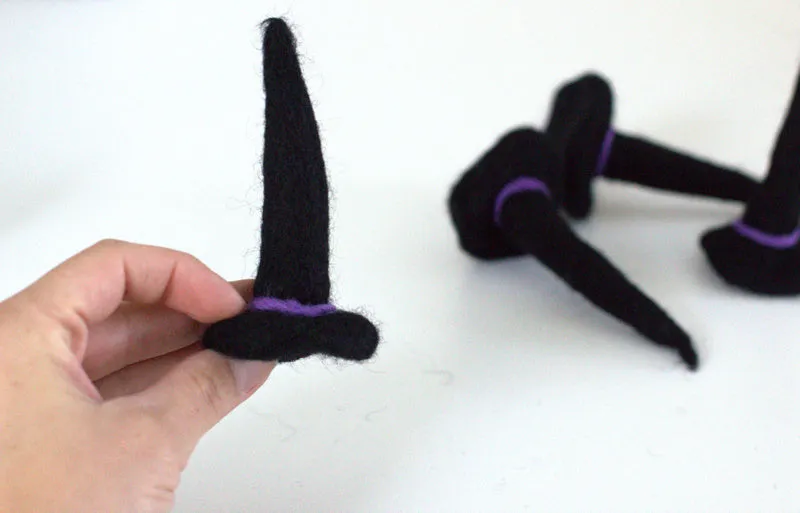 Felt Halloween Witch Hats
