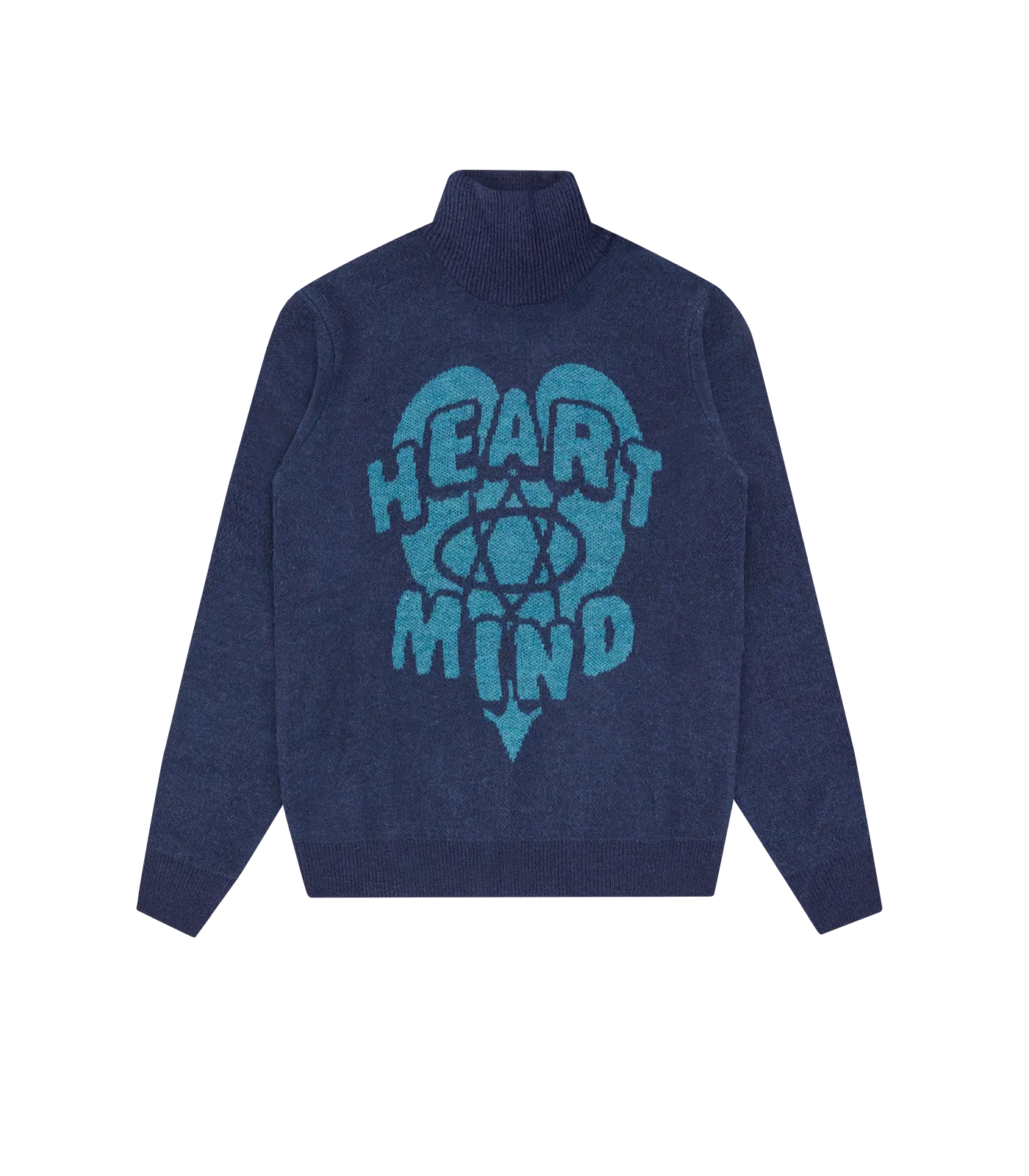HEART & MIND TURTLE NECK KNITTED JUMPER - NAVY