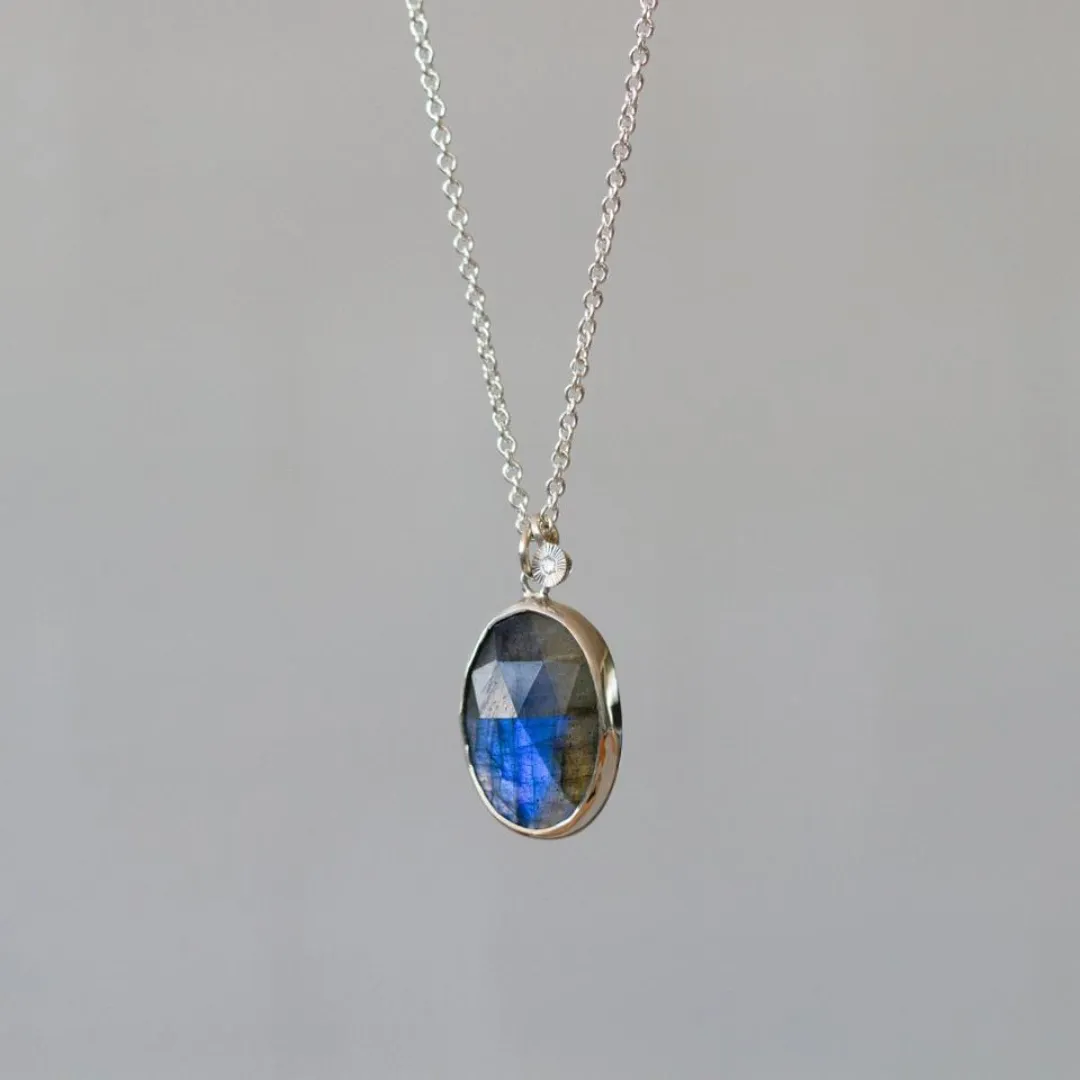 Labradorite Theia Necklace in Sterling Silver