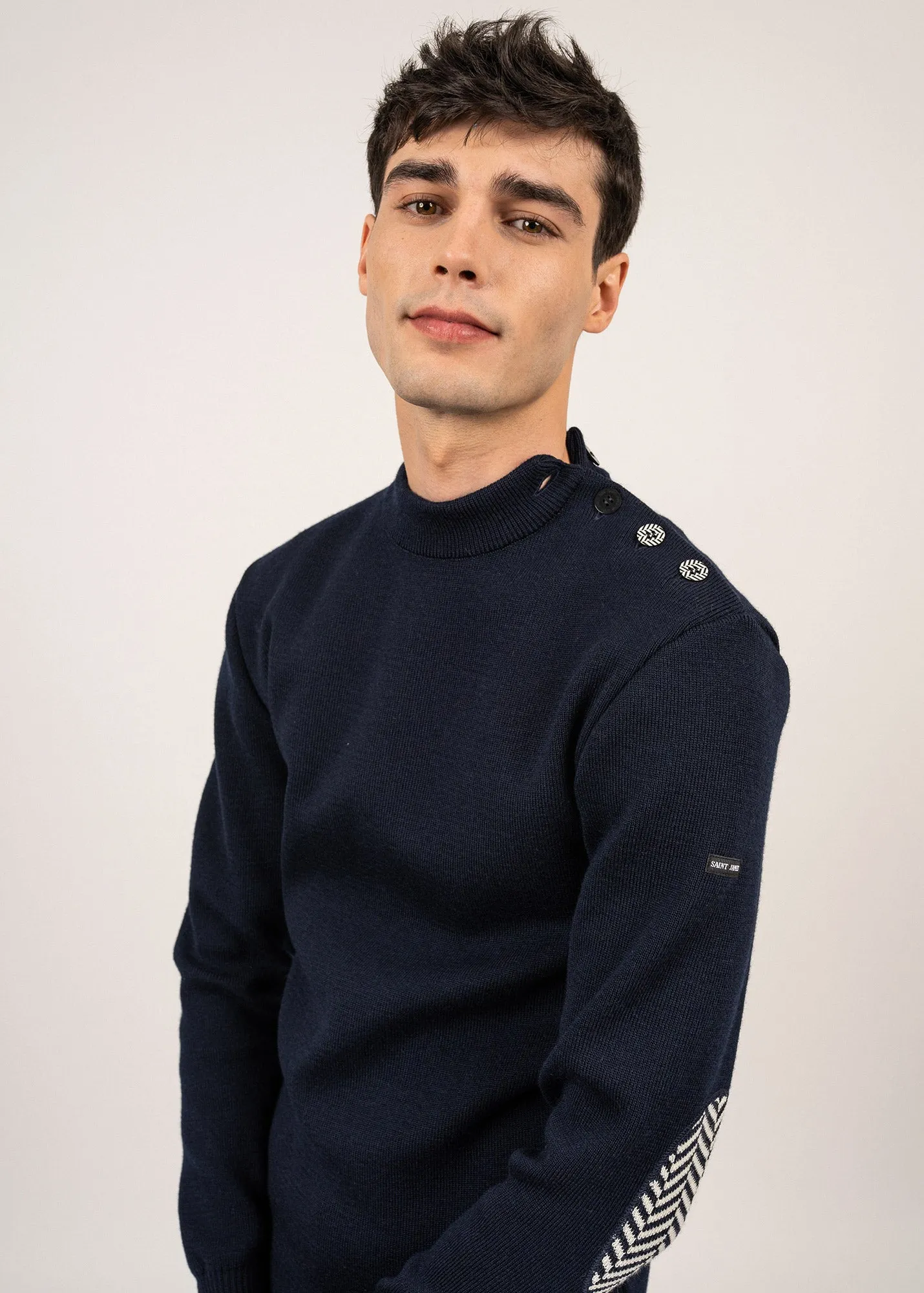 Le Chevron sailor jumper - SAINT JAMES x Le Slip Français (MARINE/ECRU)