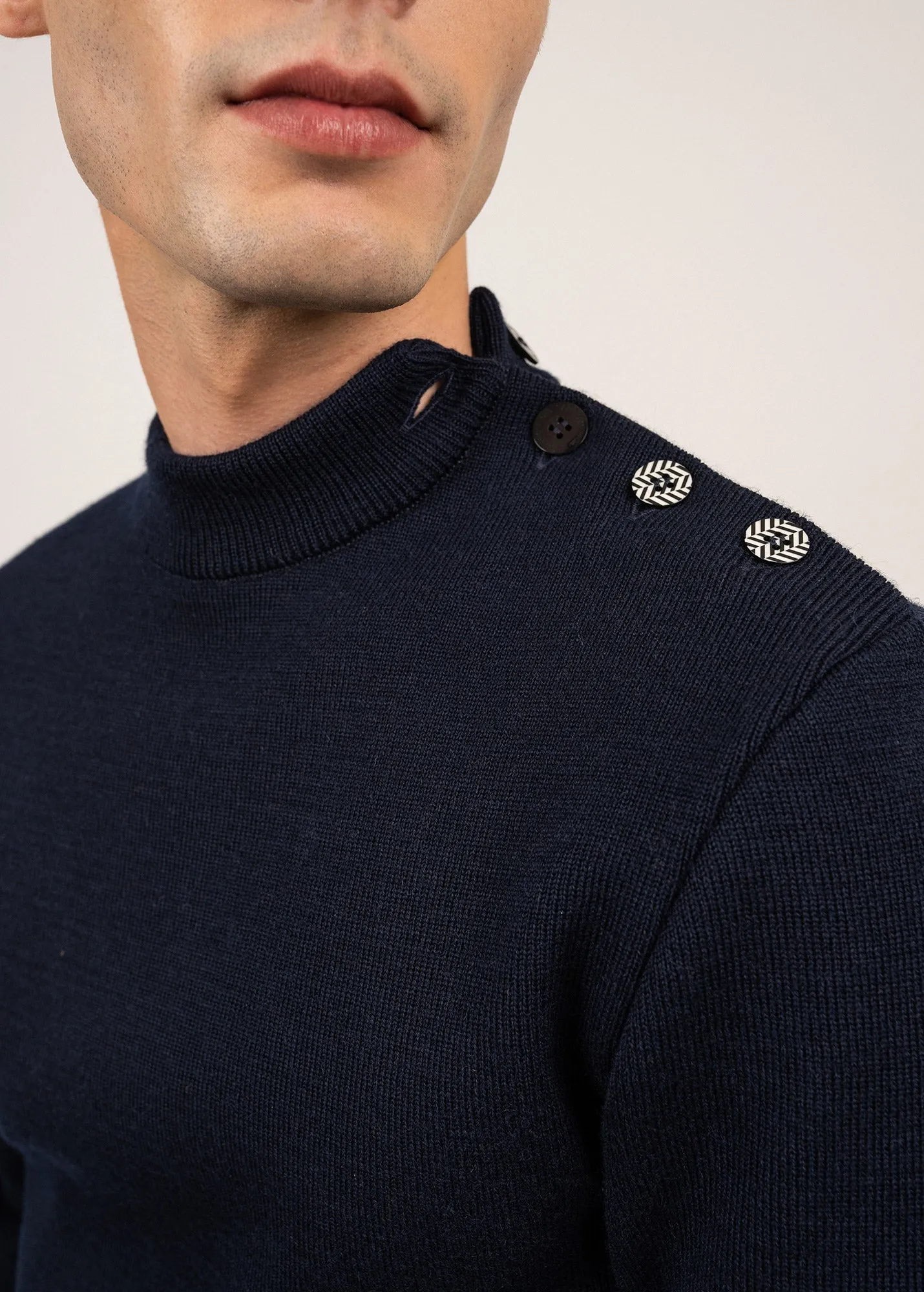 Le Chevron sailor jumper - SAINT JAMES x Le Slip Français (MARINE/ECRU)