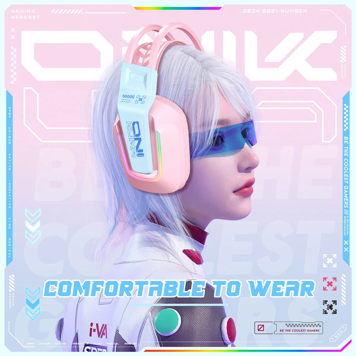 ONIKUMA X13 RGB Wired Gaming Headset with Microphone