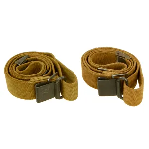 Original U.S. WWII M1 Garand Web Sling Lot Dated 1944 - 2 Slings