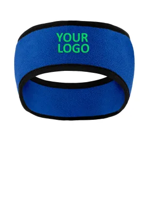 Port Authority Two-Color Fleece Customized Headbands, Royal