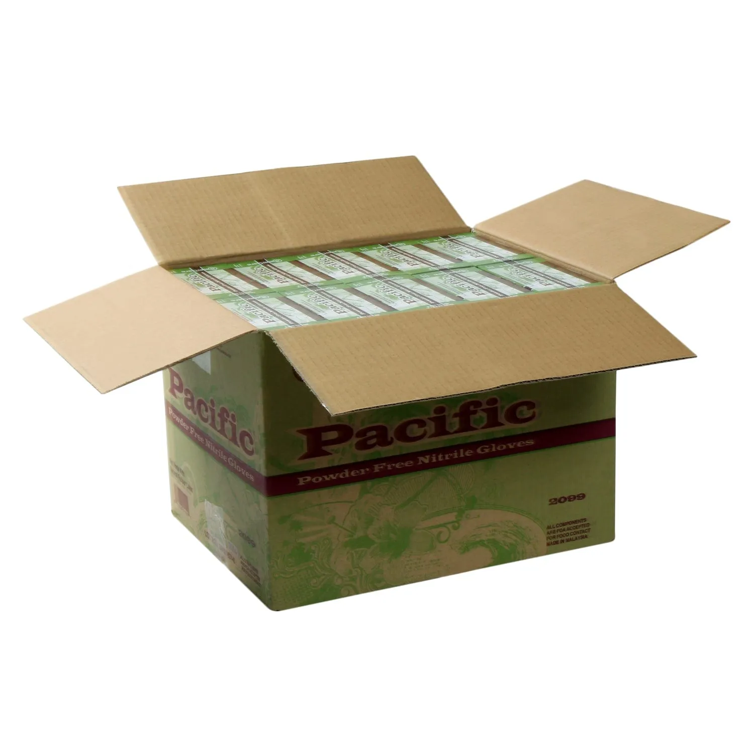 Powder-Free Nitrile Pacific Blue Soft Gloves (S-XXL), Case of 1,000 (XXL: 900)