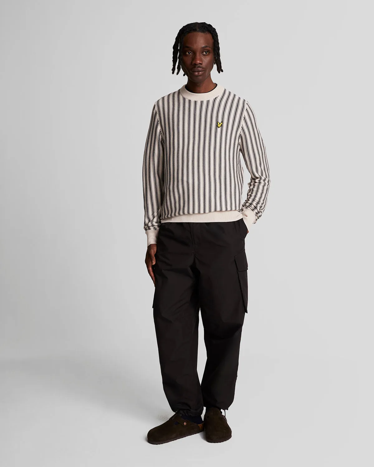 Vertical Stripe Crew Neck Jumper