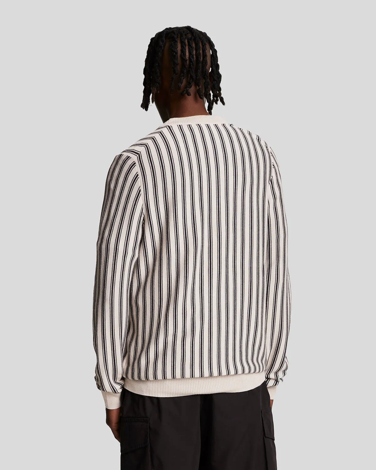 Vertical Stripe Crew Neck Jumper