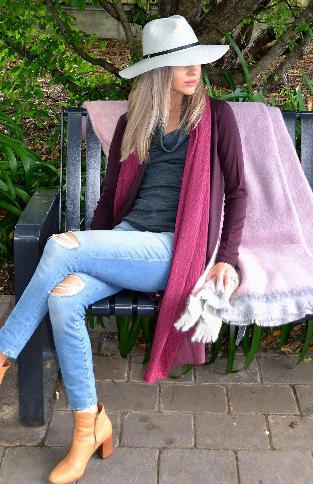 Wide Patterned Scarf