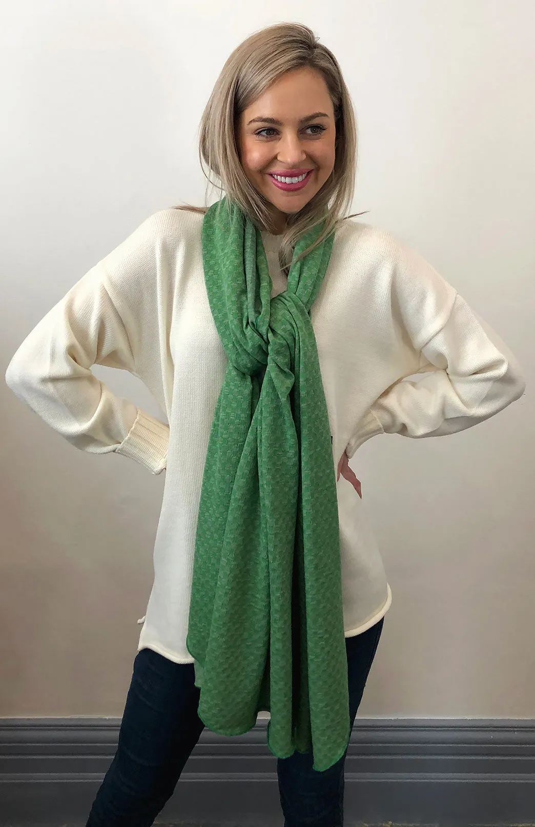 Wide Patterned Scarf