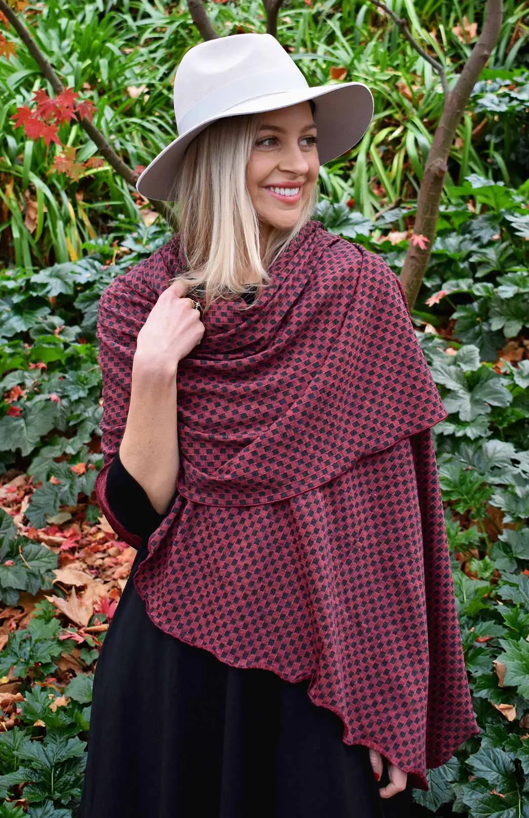 Wide Patterned Scarf