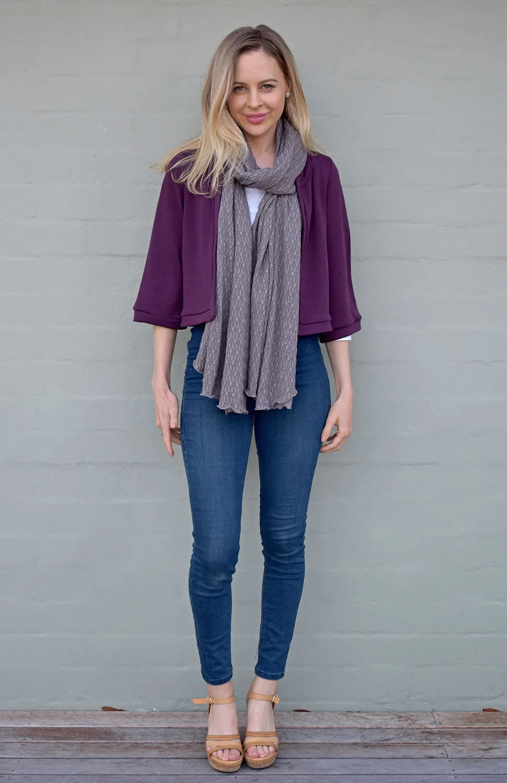 Wide Patterned Scarf