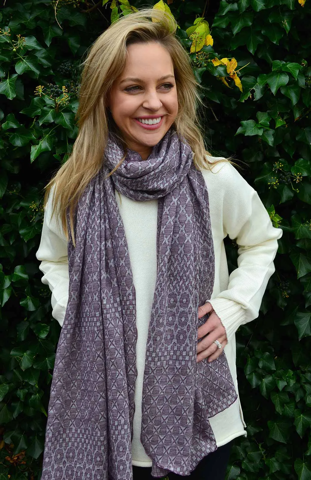Wide Patterned Scarf