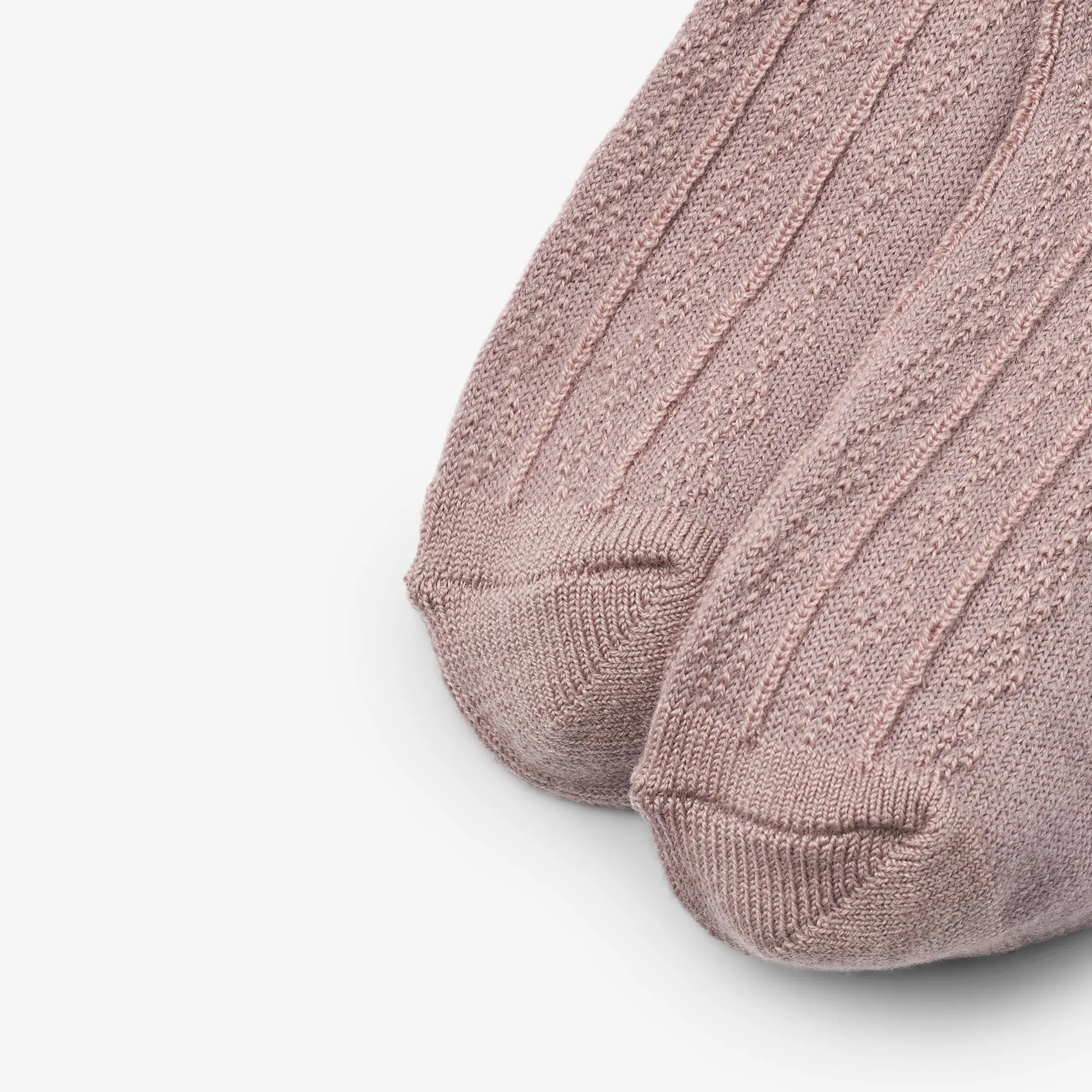 Wool Lace Socks Nora - dry rose