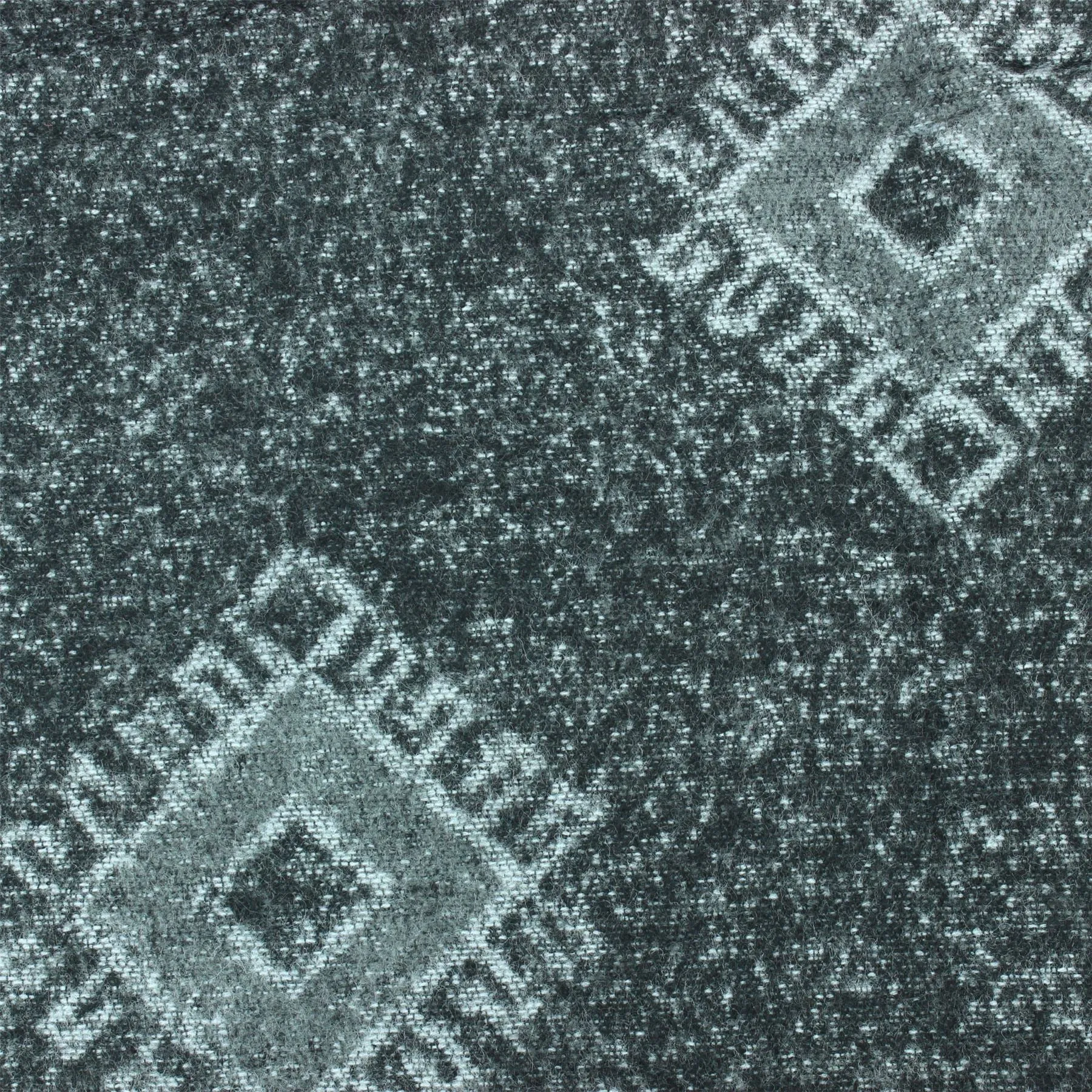 Woven Wool Aztec Scarf - Grey