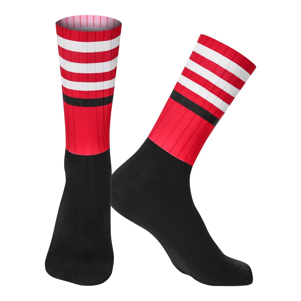 YKYW Cycling Running Anti Slip Silicone Aero Socks Soft & breathable Larger Size 4 Colors