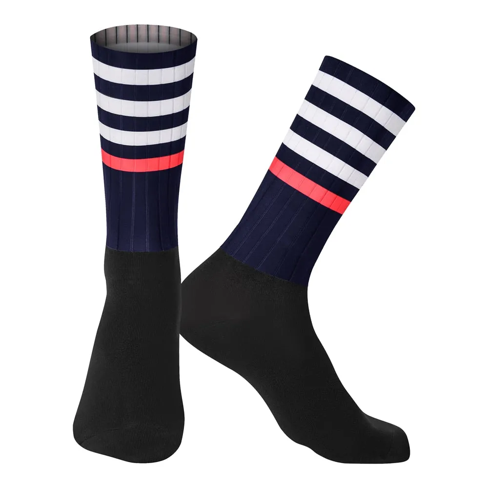 YKYW Cycling Running Anti Slip Silicone Aero Socks Soft & breathable Larger Size 4 Colors