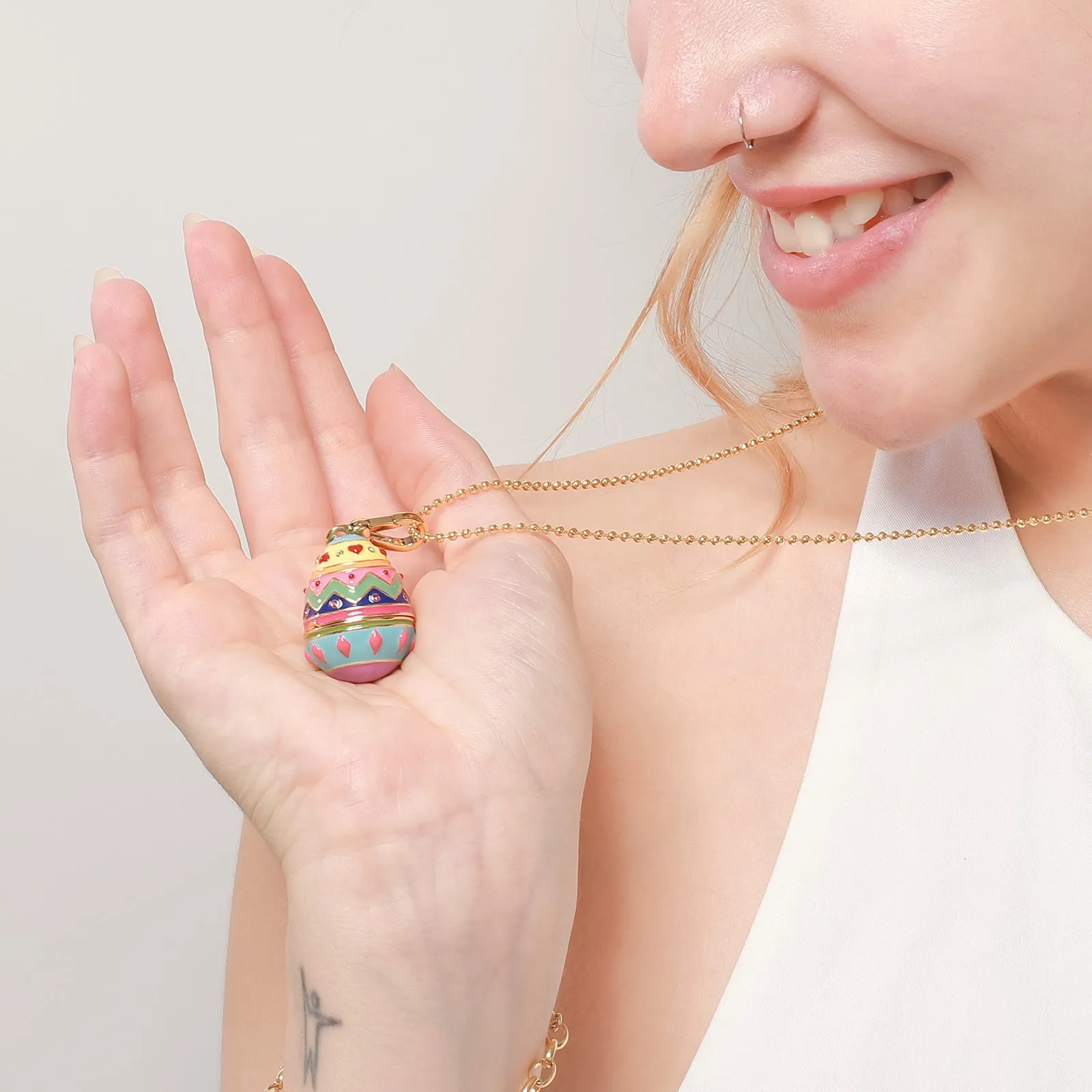 Zodiac Easter Egg Necklace