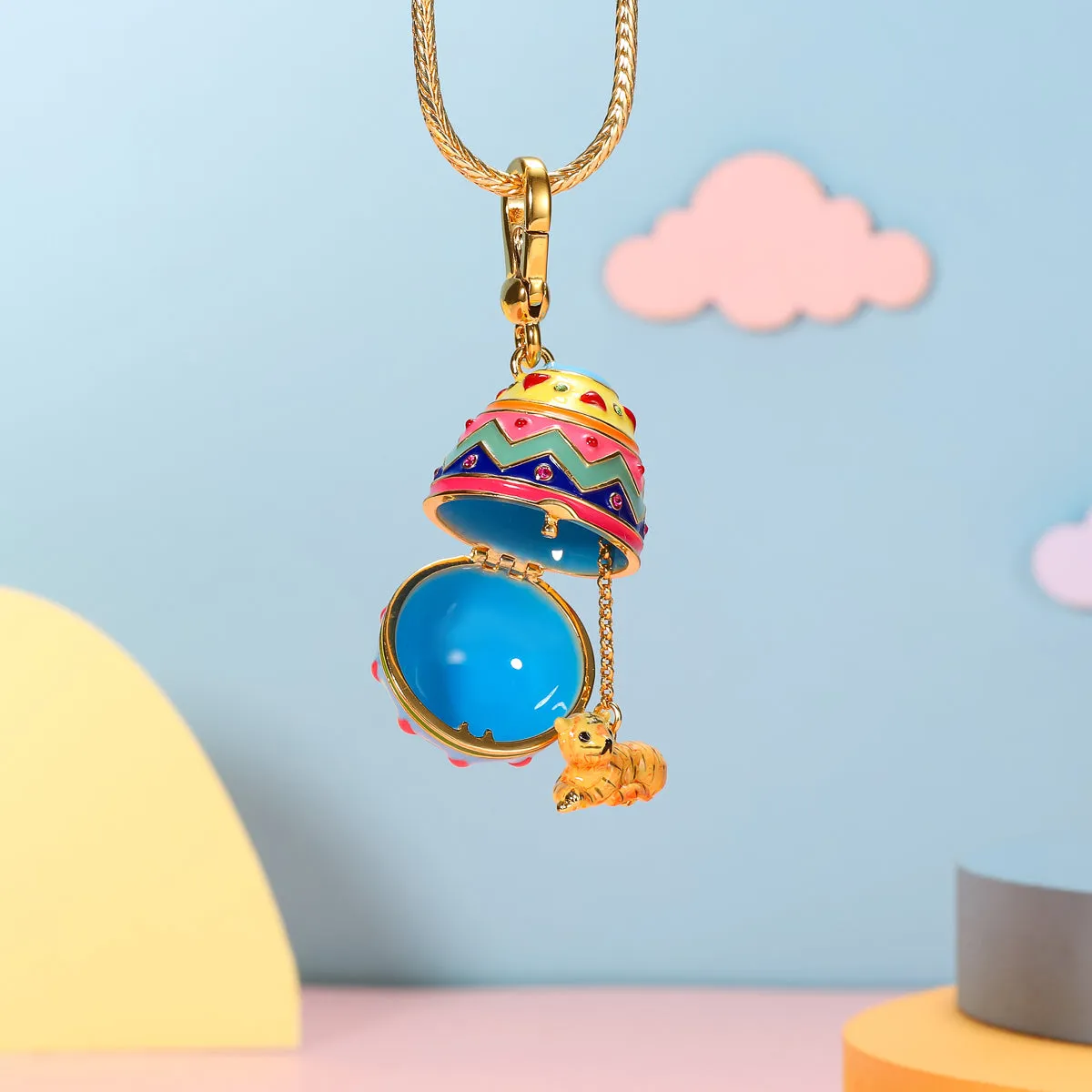 Zodiac Easter Egg Necklace